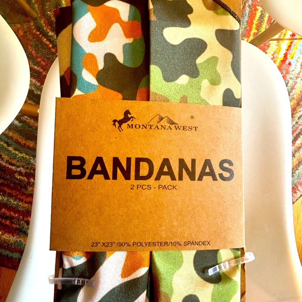 Montana West 2 multi-purpose scarves NWT Camo